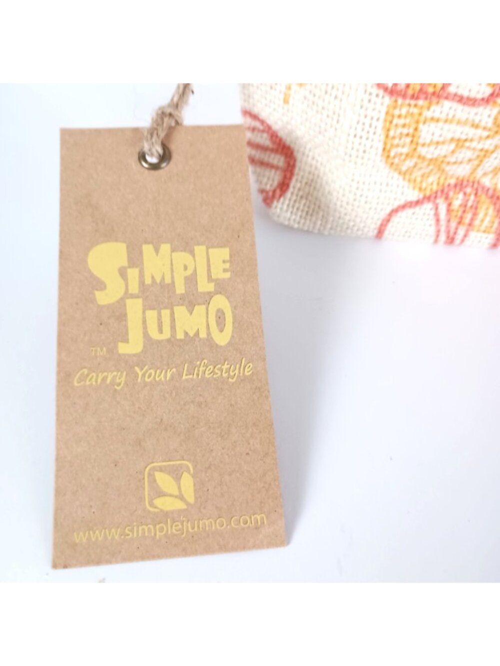 Simple Jumo Floral Jute Cosmetic Bag Eco Friendly Makeup Pouch Organizer - Picture 9 of 9